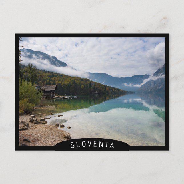 Postal Cabaña junto al lago Bohinj en Eslovenia (Anverso)