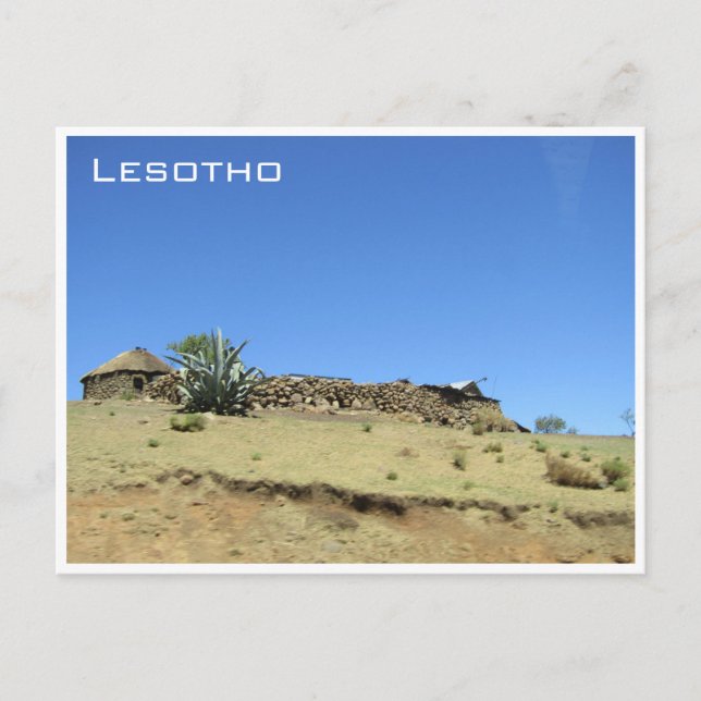 Postal cabaña lesotho (Anverso)