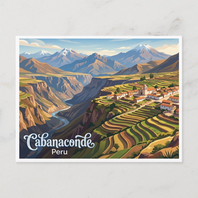 Postal Cabanaconde Perú (Anverso)