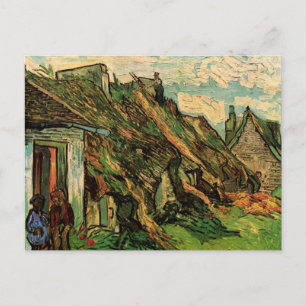 Postal Cabañas de arenisca con techo de paja por Vincent 