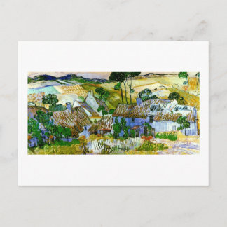 Postal Cabañas de paja de un Bella Artes de Hill Van Gogh