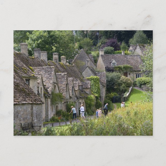 Postal cabañas de piedra de Cotswold en el pueblo de (Anverso)
