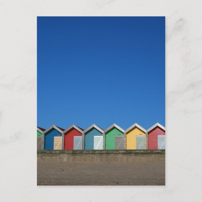 Postal cabañas de playa (Anverso)