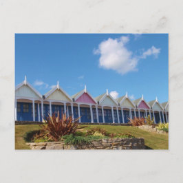 Postal Cabañas tradicionales de la playa británica