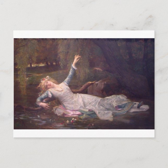 Postal Cabanel Alexandre Ophelia 1883 (Anverso)