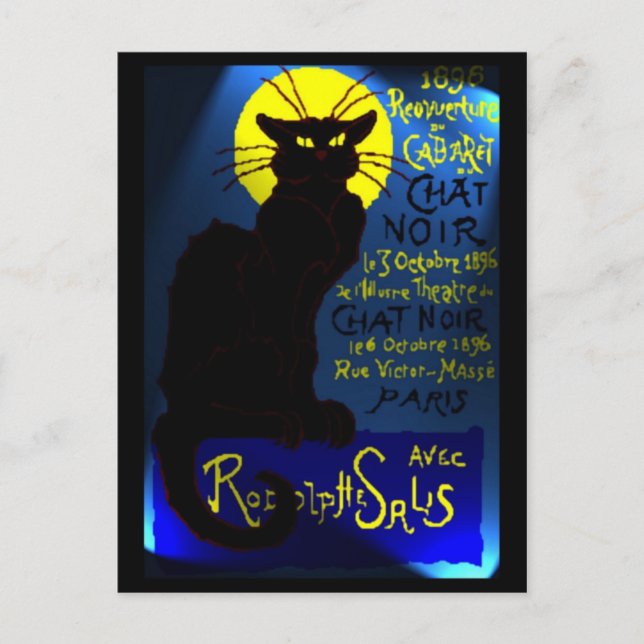 Postal Cabaret du Chat Noir (Anverso)