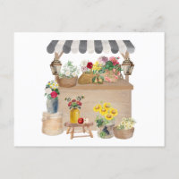 Cabecera de carrito de flores de mercado para agri