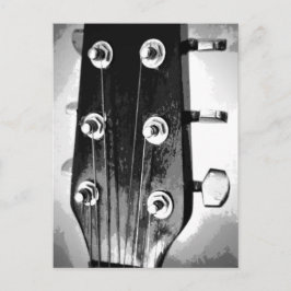 Postal Cabeceras de guitarra Tuning Pegs Artsy Black Whit