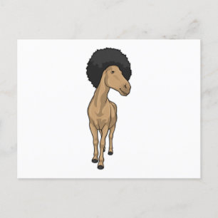 Postal Cabello afro de caballo