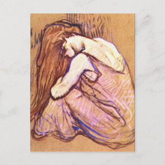Postal Cabello de peinaje de Toulouse-Lautrec