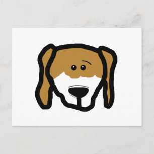 Postal cabeza de beagle personalizado