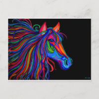 cabeza de caballo arco iris