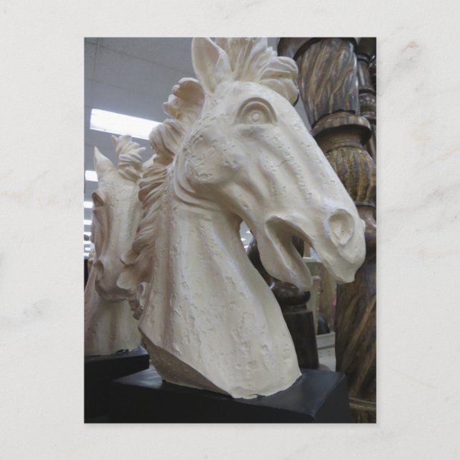 Postal Cabeza de caballo decorativa (Anverso)