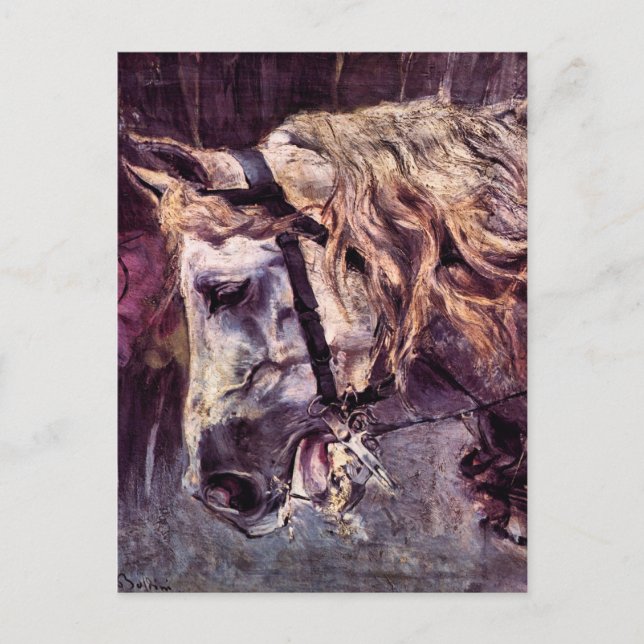 Postal Cabeza de caballo por Giovanni Boldini, Arte Vinta (Anverso)