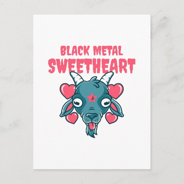 Postal cabeza de cabra adorable baphomet (Anverso)
