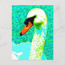 Postal Cabeza de Cisne Blanca Majestuosa