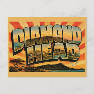 Postal Cabeza de Diamante Arte del Cráter Volcánico del O