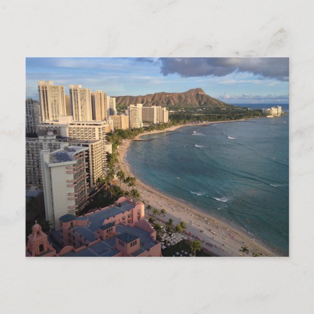 Postal Cabeza de Diamante, Waikiki Beach, Hawaii (Anverso)