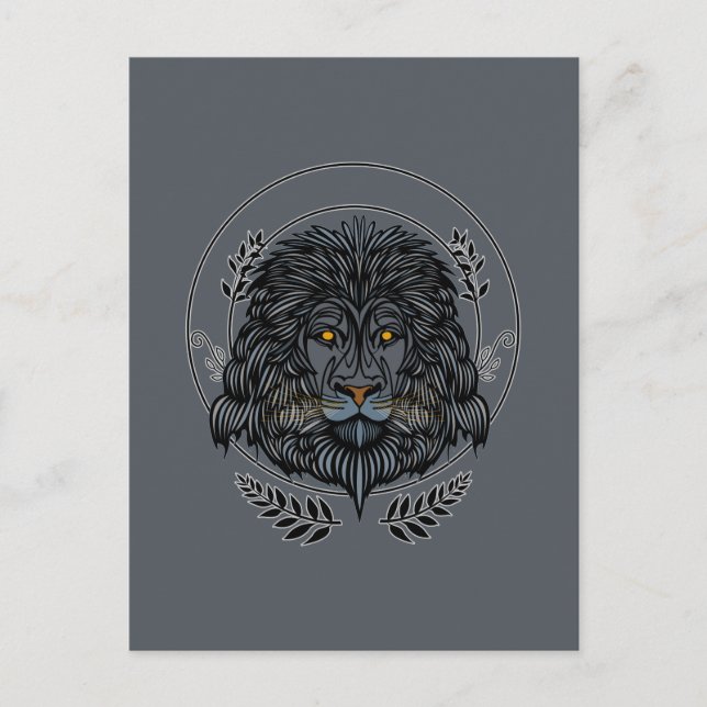Postal Cabeza de león (Anverso)