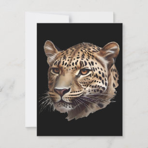 Postal Cabeza de Leopardo Africano