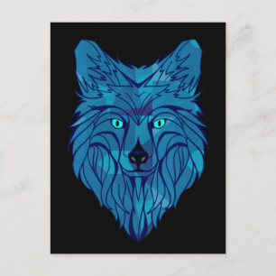 Postal Cabeza de Lobo de Polo Azul