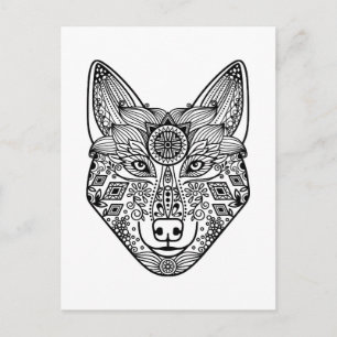 Postal Cabeza de lobo inspirada
