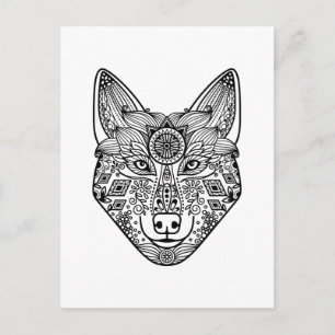 Postal Cabeza de lobo inspirada