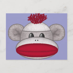 Postal Cabeza de mono de sock