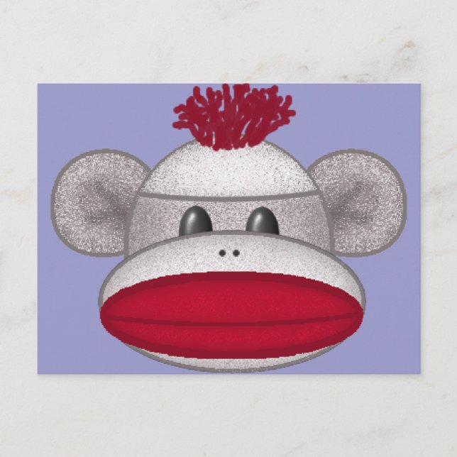 Postal Cabeza de mono de sock (Anverso)