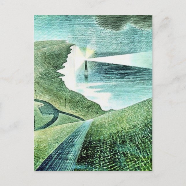 Postal Cabeza de playa del faro Belle Tout, (Anverso)