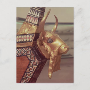 Postal Cabeza de toro, decoración de un arpa 2