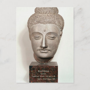 Postal Cabeza de una estatua de Buda, de