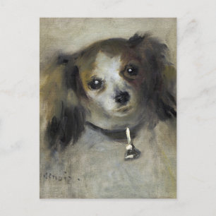 Postal Cabeza de una pintura de perro de Auguste Renoir