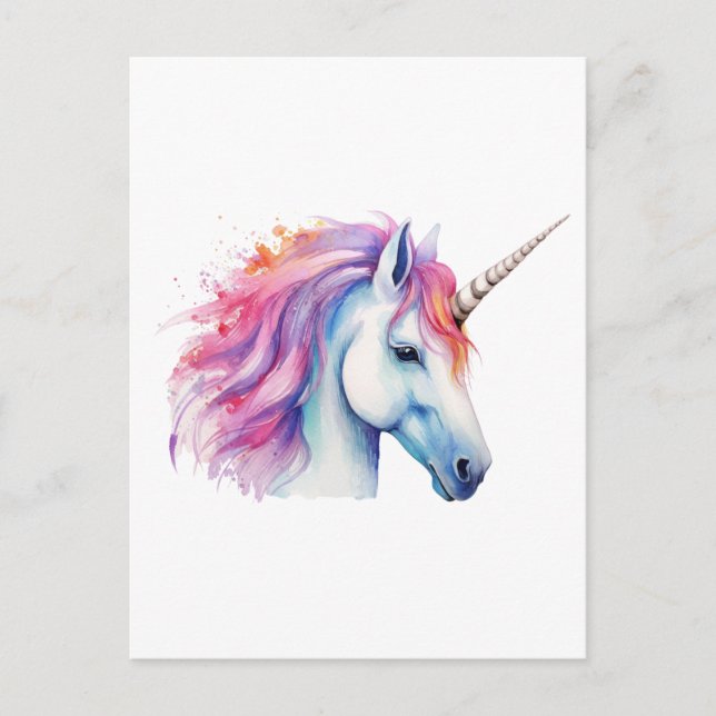 Postal Cabeza de unicornio  (Anverso)