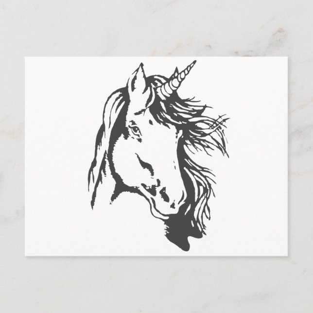 Postal Cabeza de unicornio (Anverso)