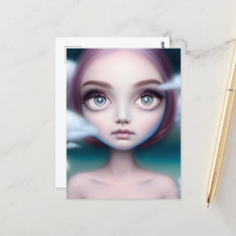 Postal Cabeza en las nubes