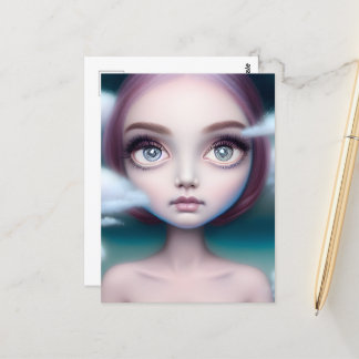 Postal Cabeza en las nubes