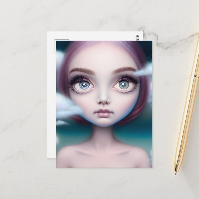 Postal Cabeza en las nubes (Anverso/Reverso In Situ)