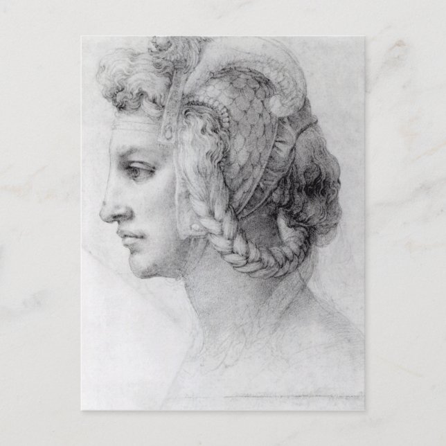 Postal Cabeza ideal de una mujer, c.1525-28 (Anverso)