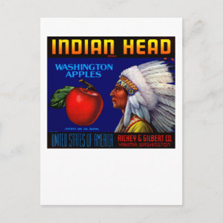 Postal Cabeza india de Washington manzanas
