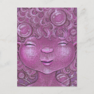 Postal Cabeza Sparkly Bubbly Sleepy