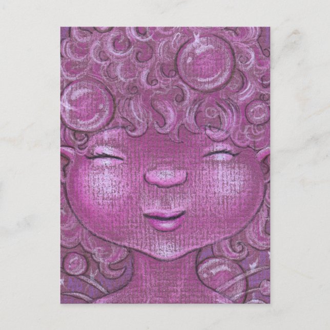Postal Cabeza Sparkly Bubbly Sleepy (Anverso)