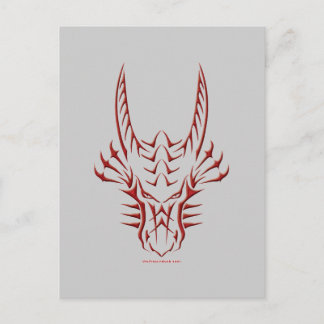 Postal Cabeza Tribal del Dragón Rojo