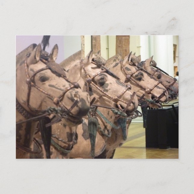 Postal cabezas de caballo de bronce xi'an (Anverso)