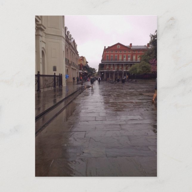 Postal Cabildo En Lluvia, Nueva Orleans (Anverso)