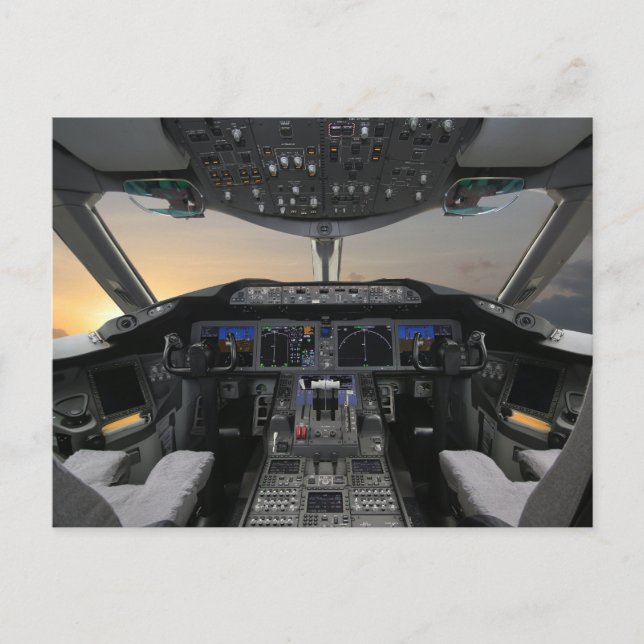 Postal Cabina de avión (Anverso)