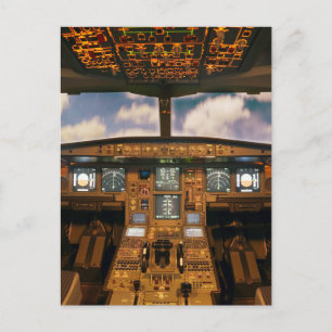 Postal Cabina de avión a reacción