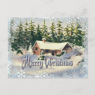 POSTAL CABINA DE INVIERNO EN NIEVE DE SHARON SHARPE