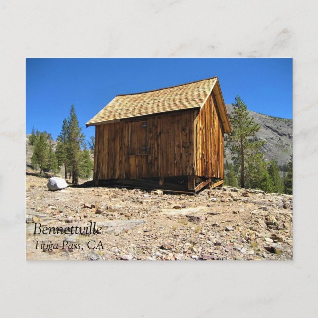 Postal Cabina en Bennettville, Paso Tioga, California (Anverso)