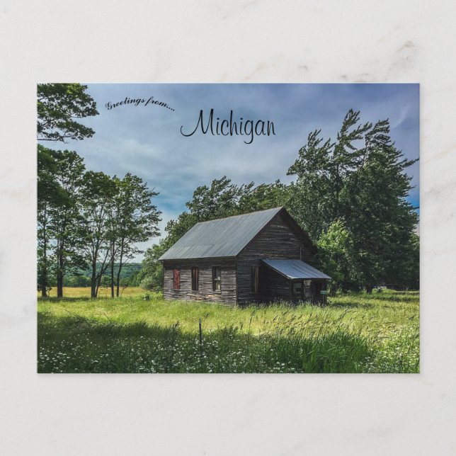 Postal Cabina en Houghton Michigan (Anverso)